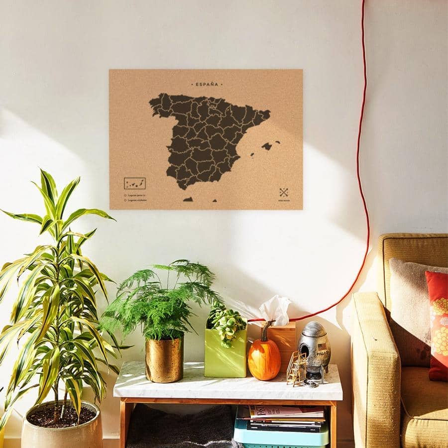 Mapa de corcho - Woody Map Natural España----Misswood