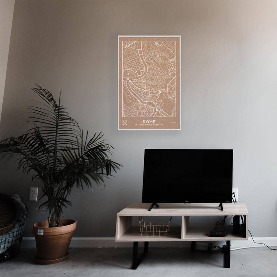 Mapa de corcho - Woody Map Natural Roma----Misswood
