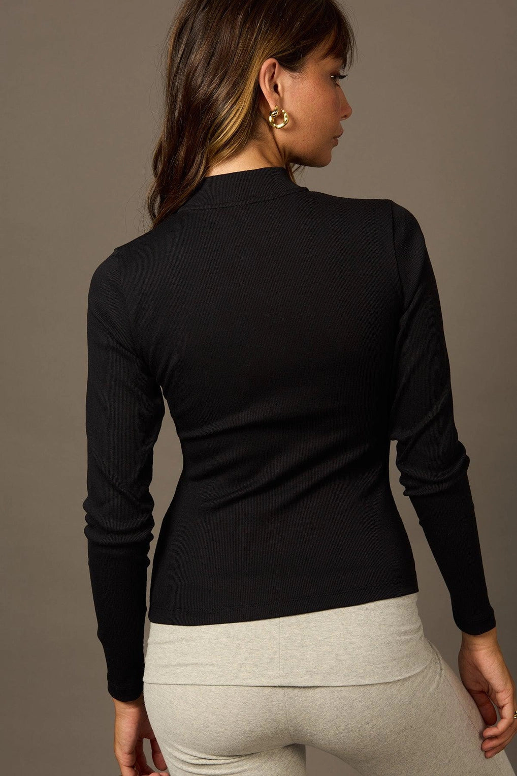 Invisible Zip Jacket in Black