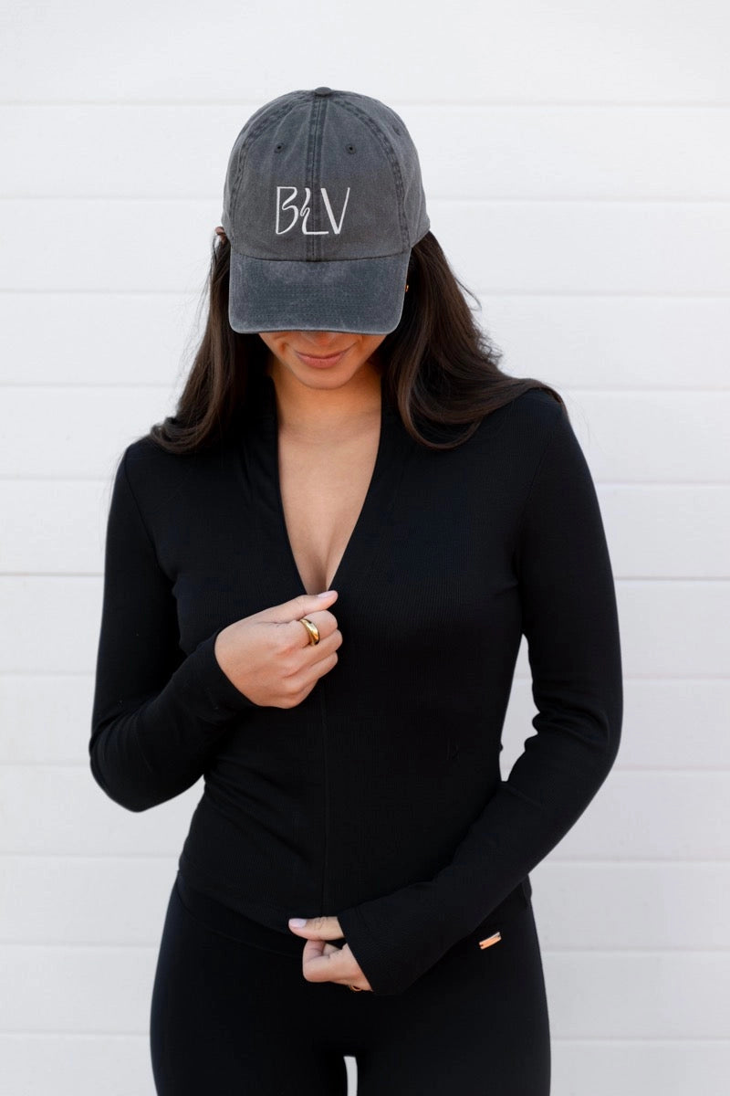 Invisible Zip Jacket in Black