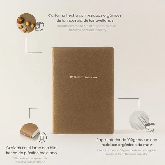 Cuaderno Orgánico Almendra A5