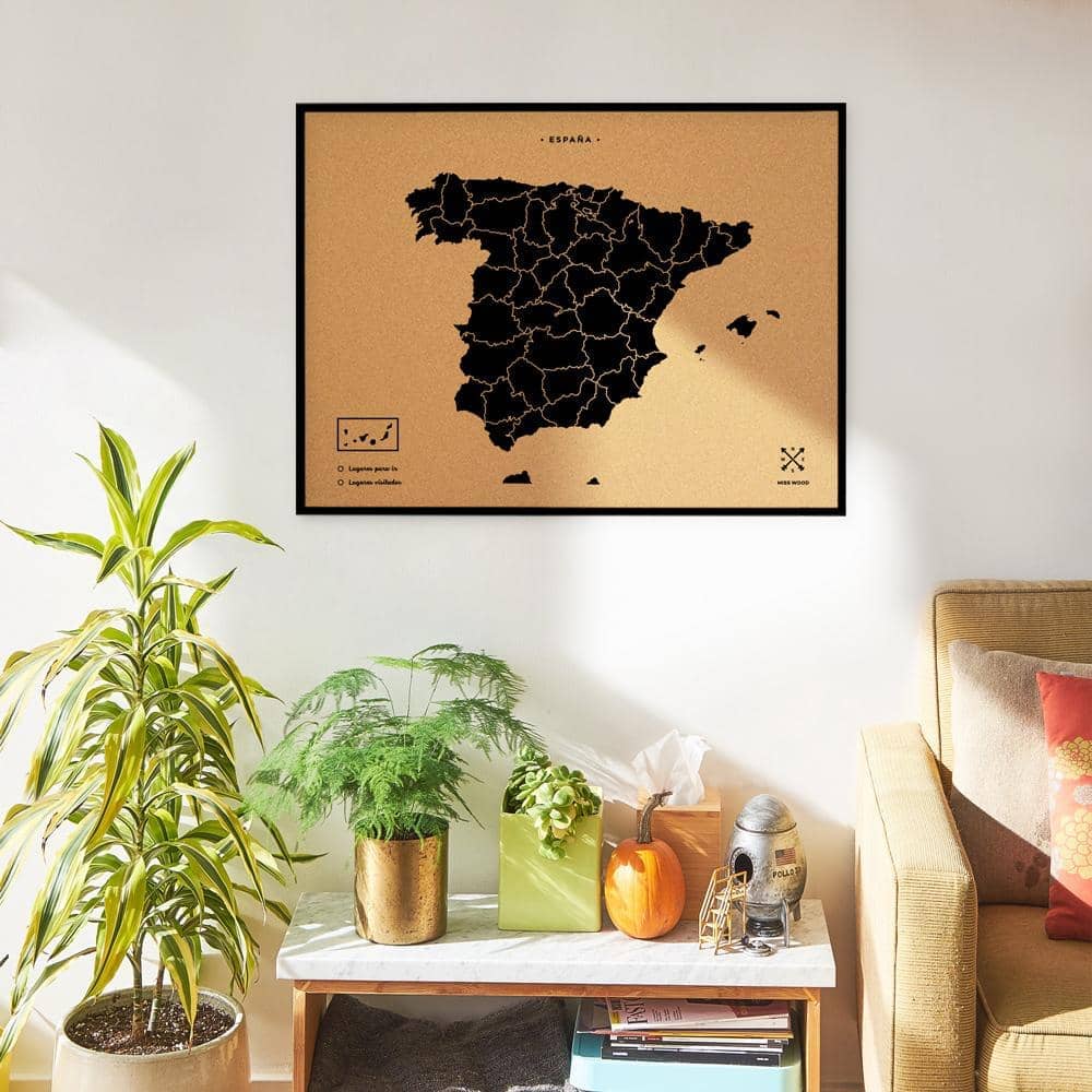 Mapa de corcho - Woody Map Natural España----Misswood