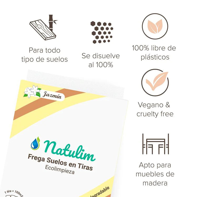 Eco-Floor Cleaning Strips with Jasmine Fragrance - Natulim