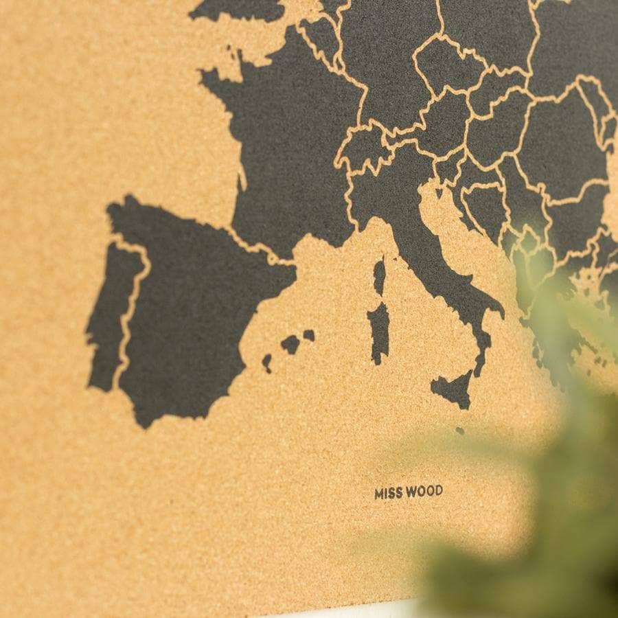Mapa de corcho - Woody Map Natural Europa----Misswood