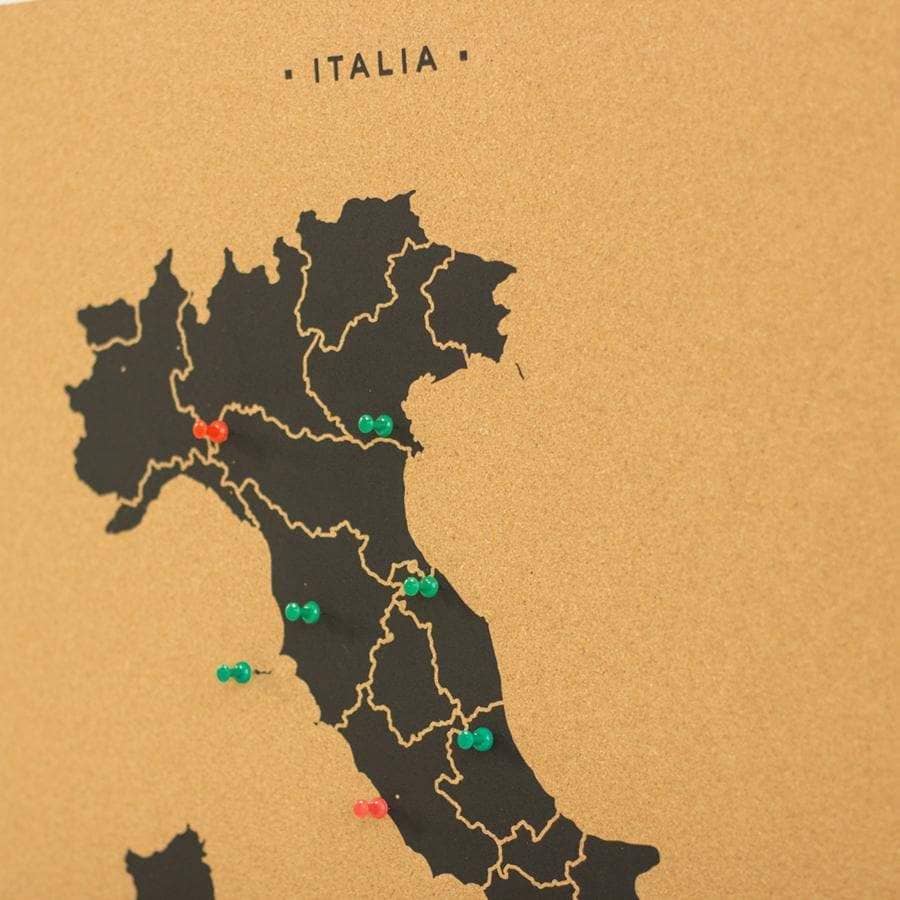 Mapa de corcho - Woody Map Natural Italia----Misswood
