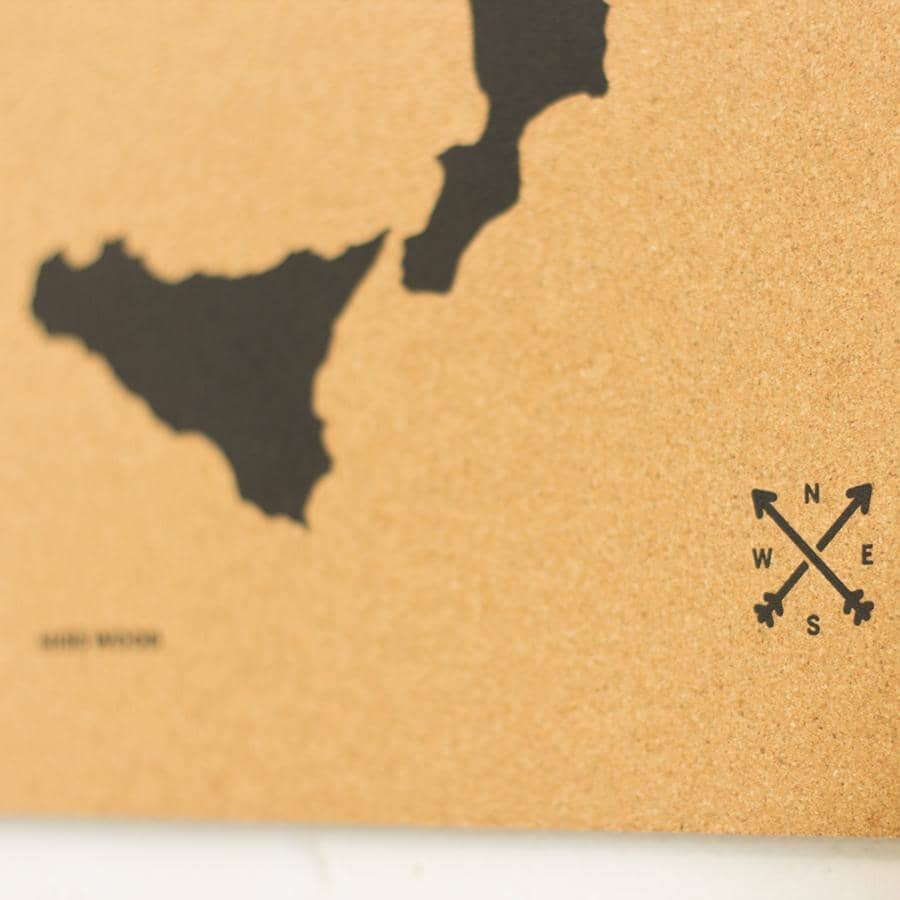 Mapa de corcho - Woody Map Natural Italia----Misswood
