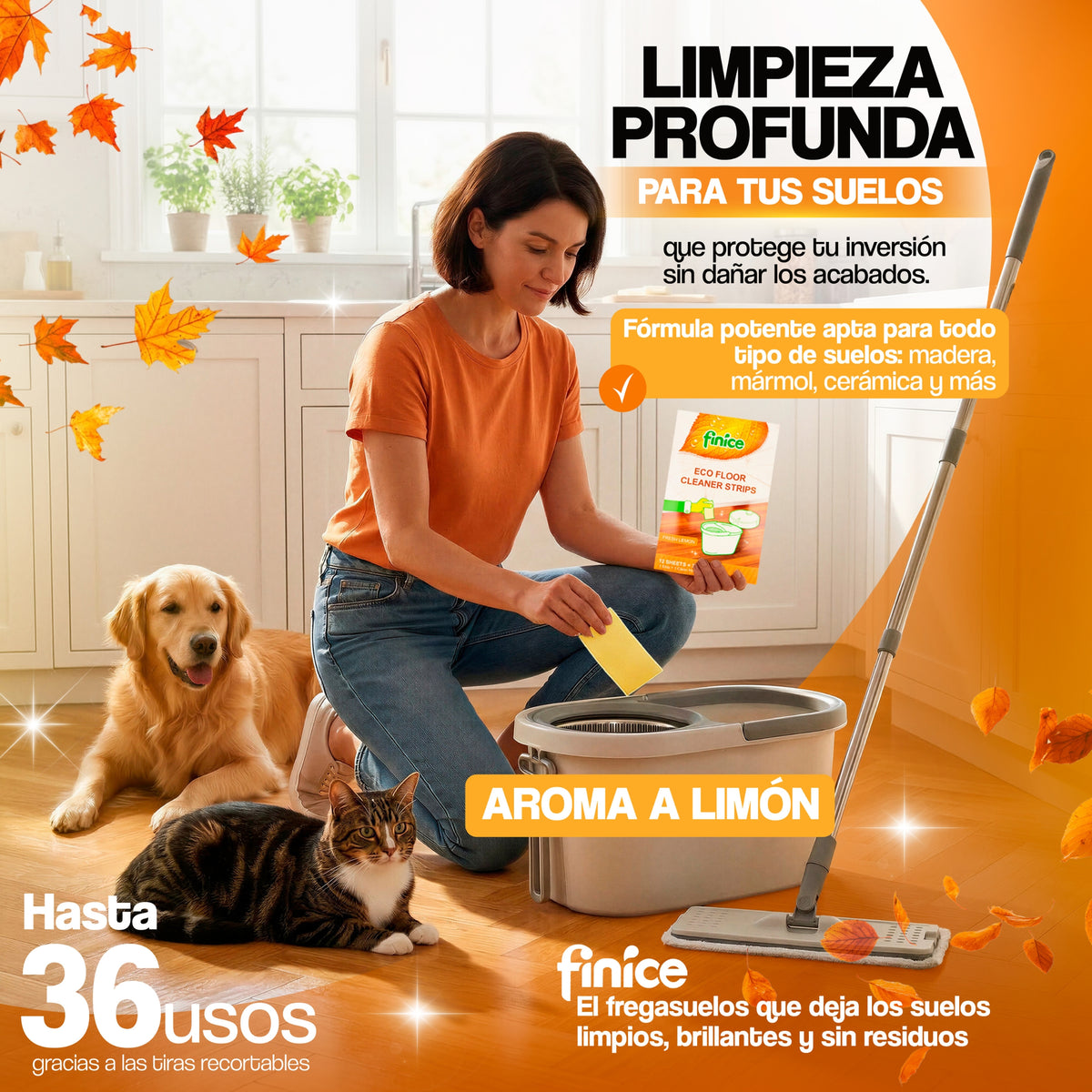 Eco-friendly floor cleaner strips - VAMZ