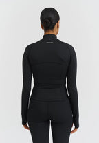Chaqueta Softsculpt con cremallera negra - Sisterly Tribe