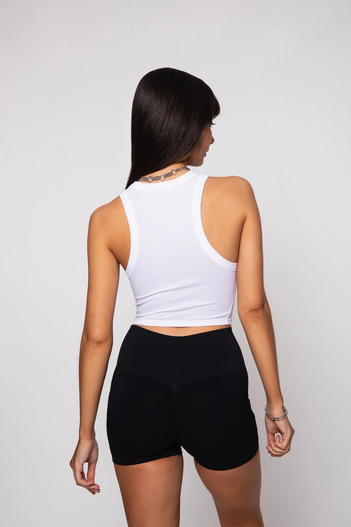 Crescent Tank Top White
