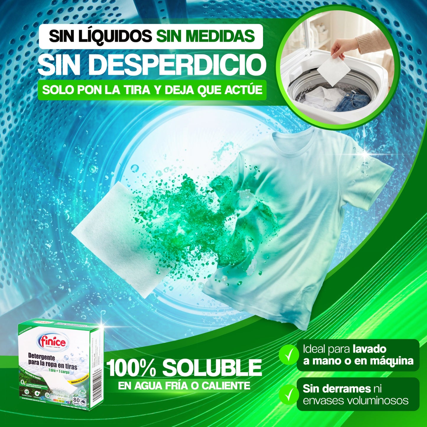 Tiras de detergente ecológicas - VAMZ