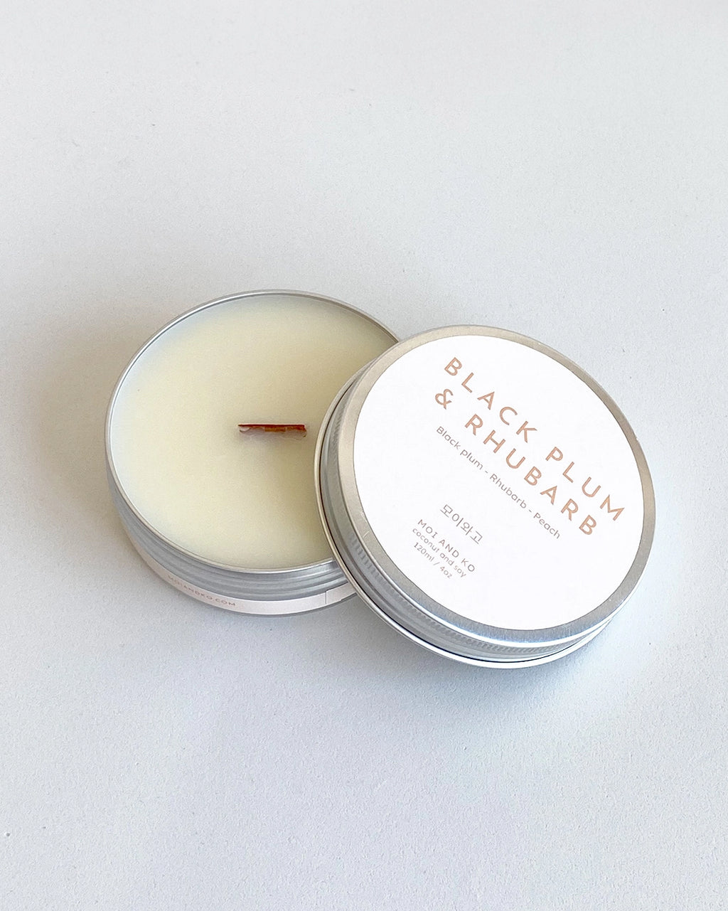 Black Plum and Rhubarb Tin Can Candle