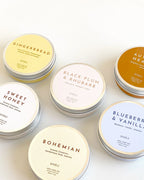 Black Plum and Rhubarb Tin Can Candle