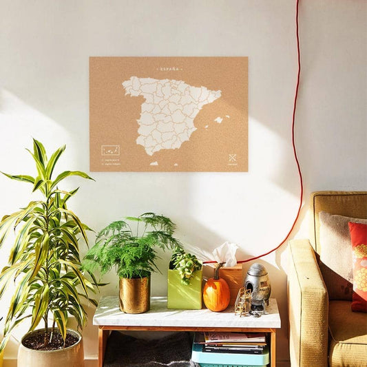 Mapa de corcho - Woody Map Natural España----Misswood