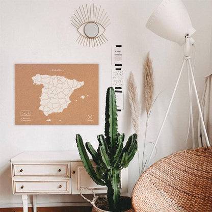 Mapa de corcho - Woody Map Natural España----Misswood