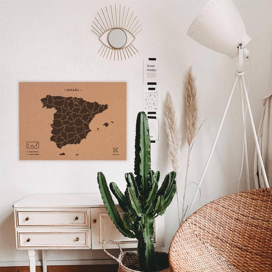Mapa de corcho - Woody Map Natural España----Misswood