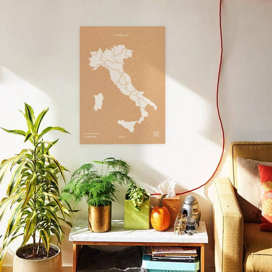 Mapa de corcho - Woody Map Natural Italia----Misswood