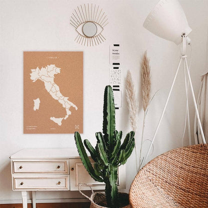 Mapa de corcho - Woody Map Natural Italia----Misswood