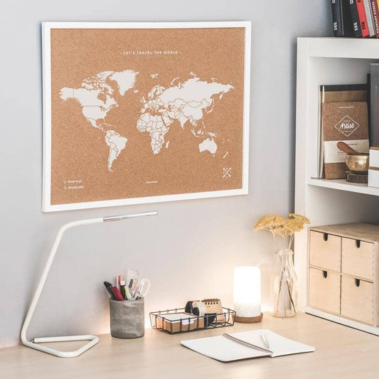 Mapamundi corcho - Woody Map Natural World----Misswood