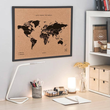 Mapamundi corcho - Woody Map Natural World----Misswood