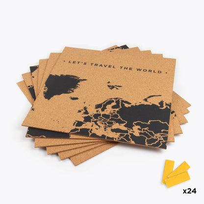 Mapa del mundo de corcho - Woody Map Natural Puzzle----Misswood
