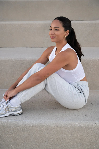 Crescent Tank Top White