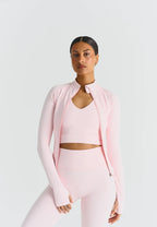 Chaqueta Softsculpt con cremallera rosa - Sisterly Tribe