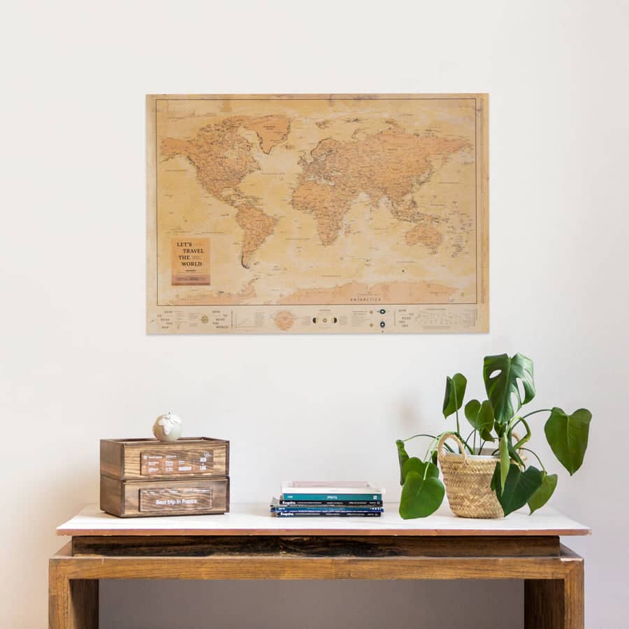 Mapa del mundo digital descargable para imprimir formato poster 100 x 70 cm-Whisky-Whisky--Misswood