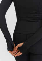 Chaqueta Softsculpt con cremallera negra - Sisterly Tribe