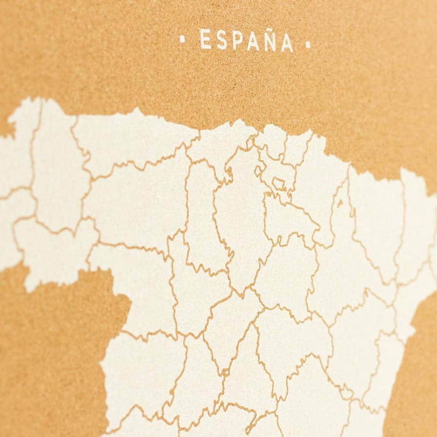 Mapa de corcho - Woody Map Natural España----Misswood
