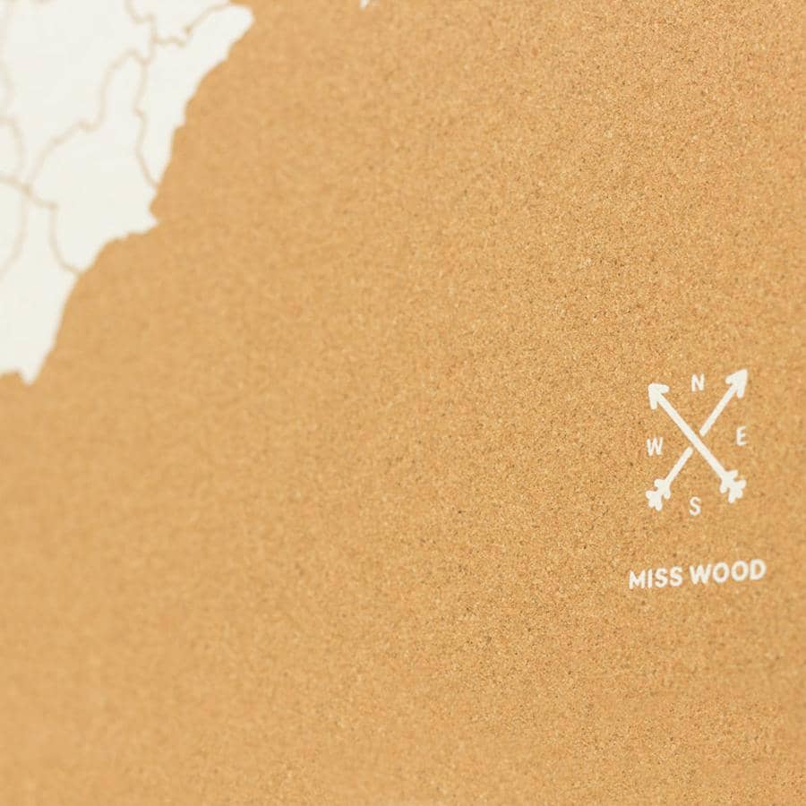Mapa de corcho - Woody Map Natural España----Misswood