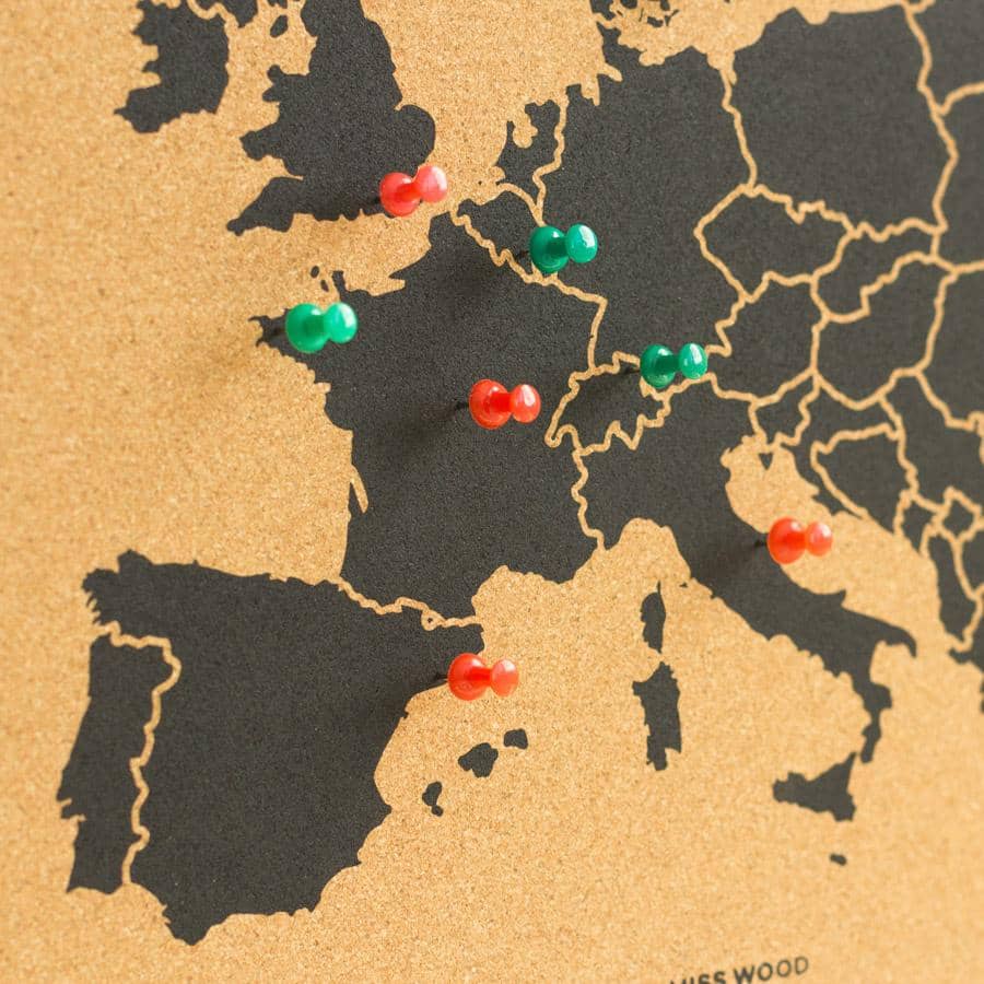 Mapa de corcho - Woody Map Natural Europa----Misswood