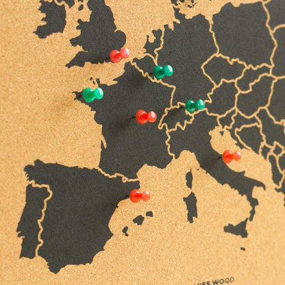 Mapa de corcho - Woody Map Natural Europa----Misswood