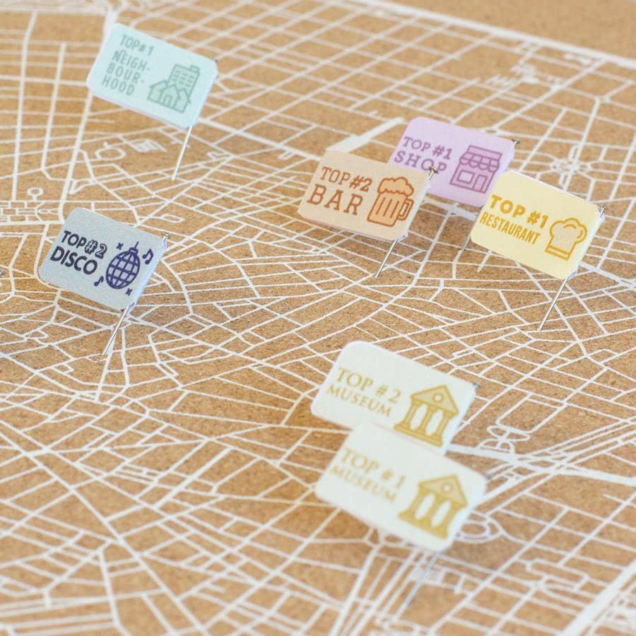 Mapa de corcho - Woody Map Natural Madrid----Misswood
