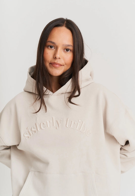 Oversized dove grey sweatshirt Sisterly Tribe