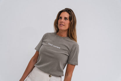 Unisex Embroidered ⁠Organic Cotton T-shirt Green Kelp