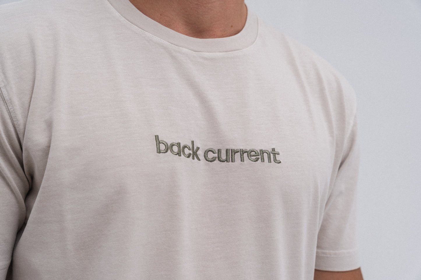 Unisex Embroidered ⁠Organic Cotton T-shirt White Pearl