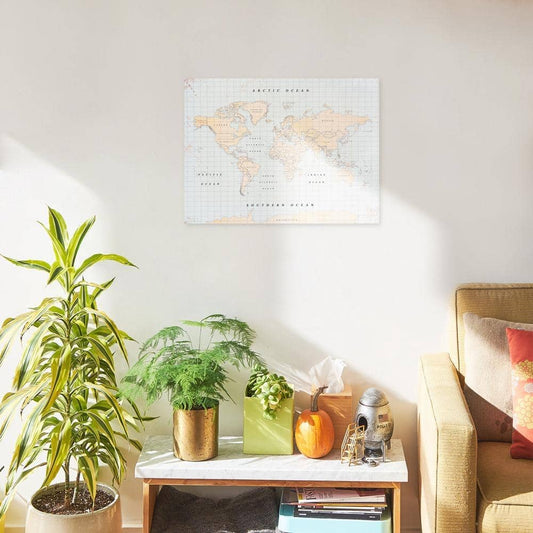 Mapamundi corcho - Woody Map Watercolor Vintage----Misswood