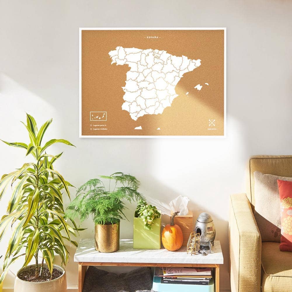 Mapa de corcho - Woody Map Natural España----Misswood