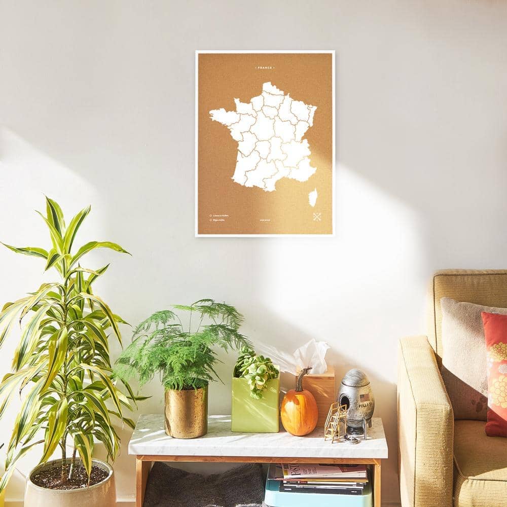 Mapa de corcho - Woody Map Natural Francia----Misswood
