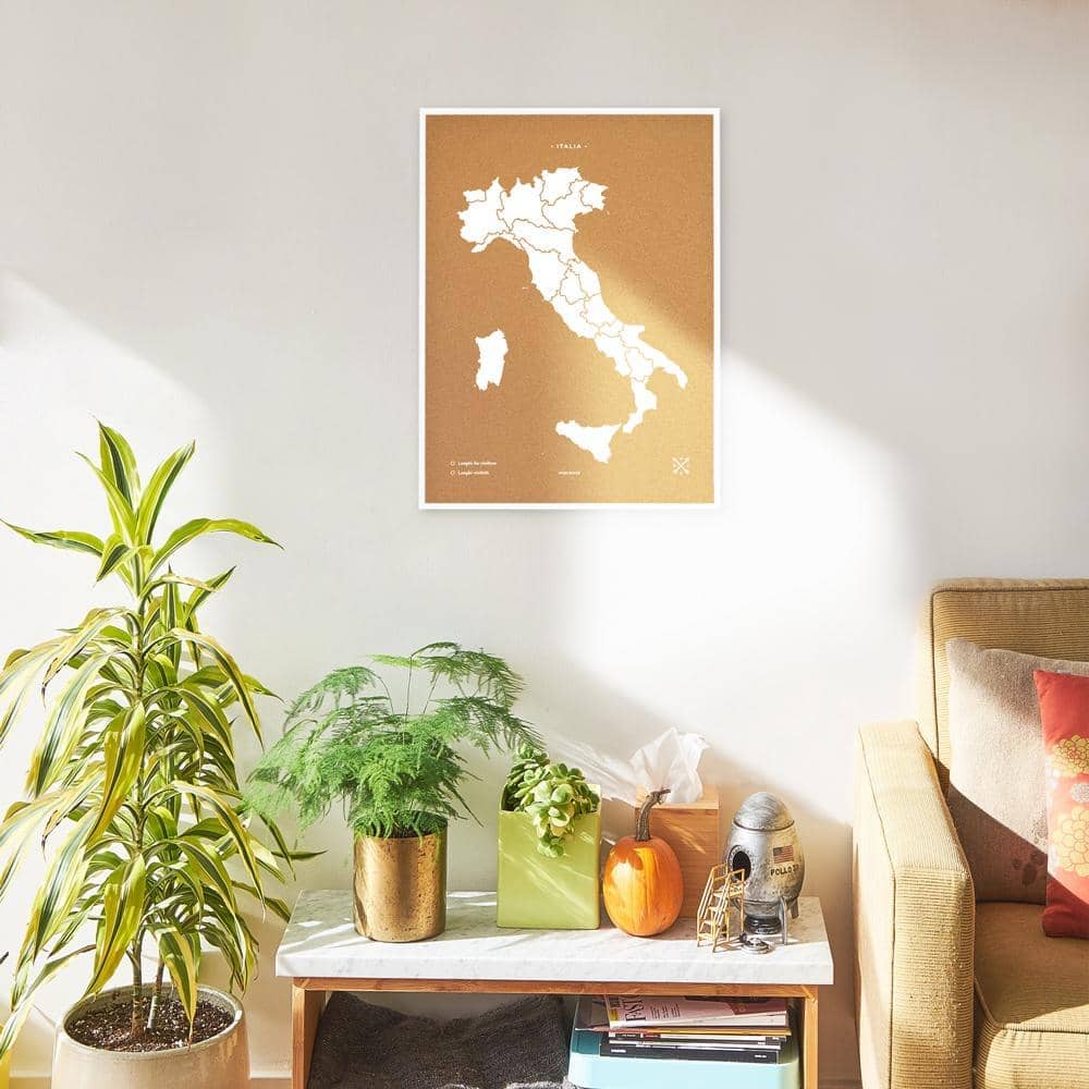 Mapa de corcho - Woody Map Natural Italia----Misswood