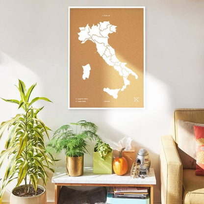 Mapa de corcho - Woody Map Natural Italia----Misswood