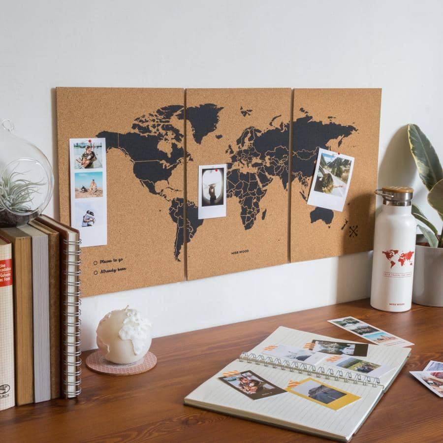 Mapa del mundo de corcho - Woody Map Natural Puzzle----Misswood