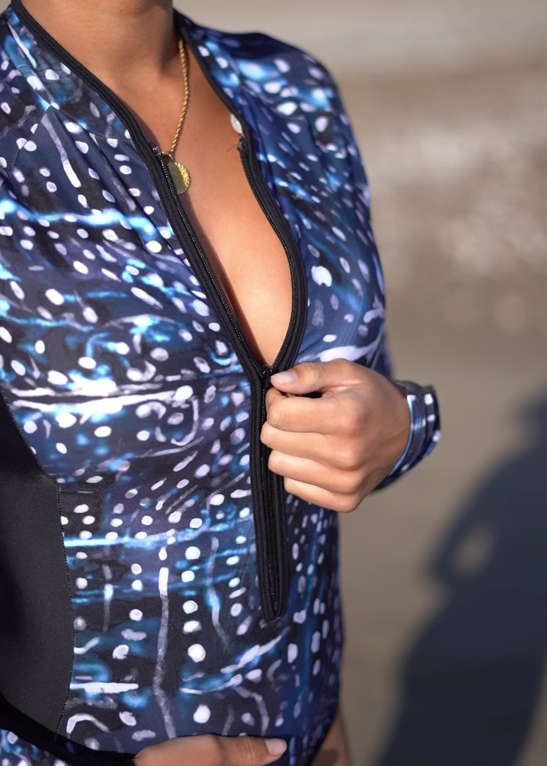 Traje de baño de surf con tiburón ballena - FitPlanet 