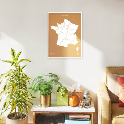 Mapa de corcho - Woody Map Natural Francia----Misswood