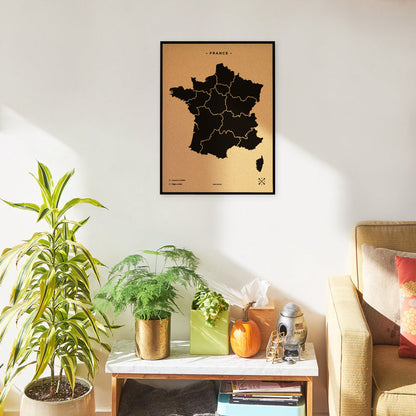 Mapa de corcho - Woody Map Natural Francia----Misswood