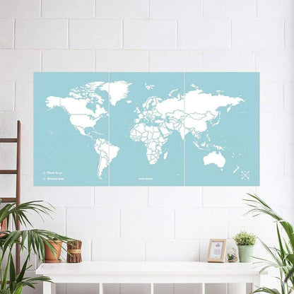 Mapa de corcho - Woody Map Colors Azul-180 x 90 cm / Sin marco-180 x 90 cm-Sin marco-Misswood