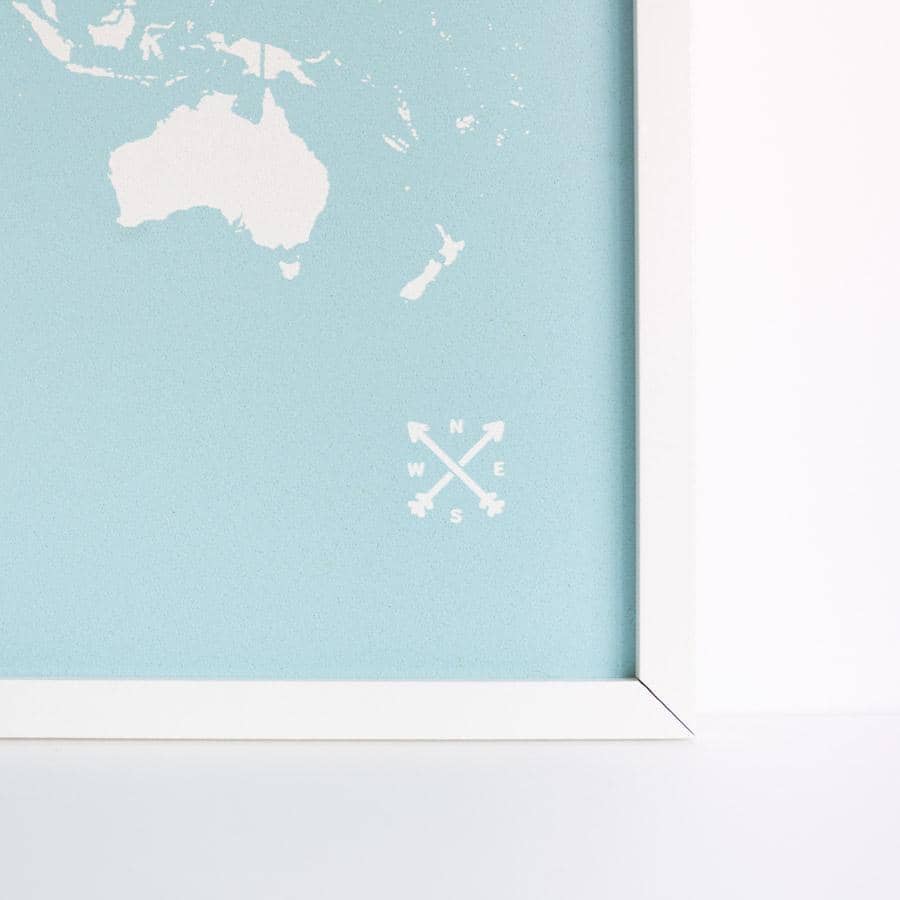 Mapa de corcho - Woody Map Colors Azul----Misswood