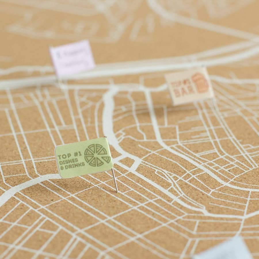 Mapa de corcho - Woody Map Natural Amsterdam----Misswood