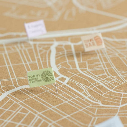 Mapa de corcho - Woody Map Natural Amsterdam----Misswood