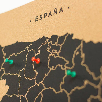 Mapa de corcho - Woody Map Natural España----Misswood